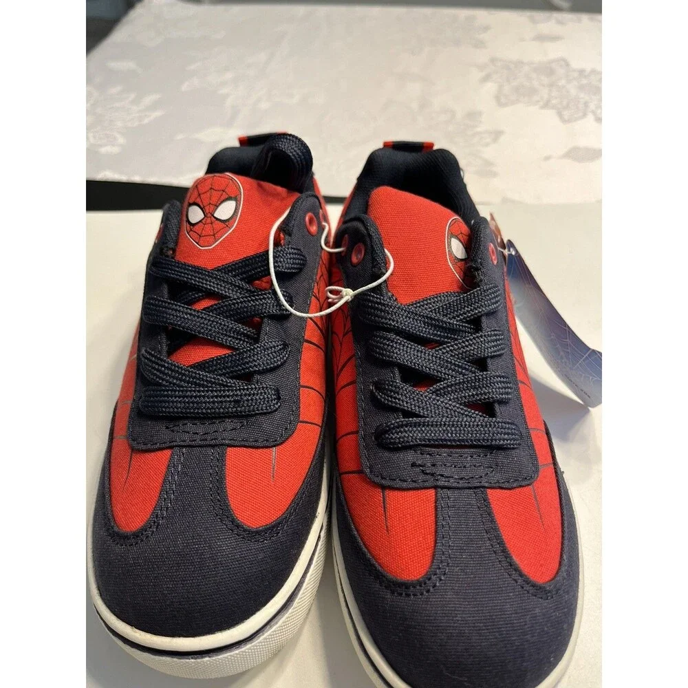 Marvel Spider-Man Red & Blue Canvas Sneakers Sz 3